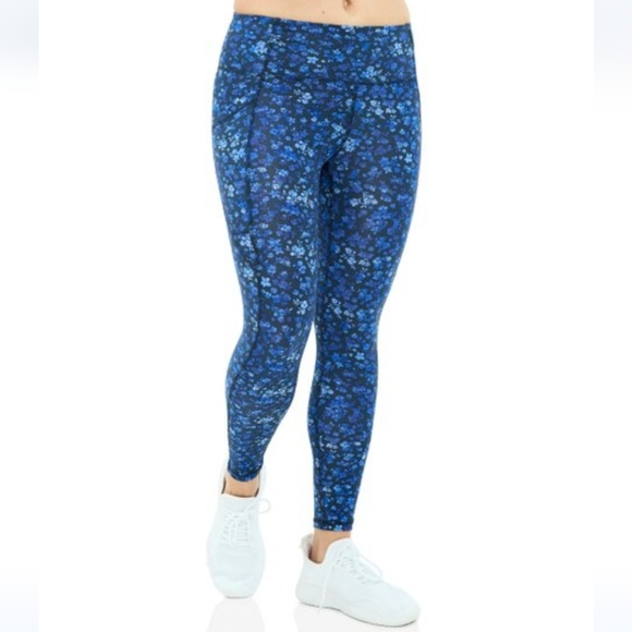 💙 Laundry by Shelli Segal blue leggings blossom - Picture 2 of 13